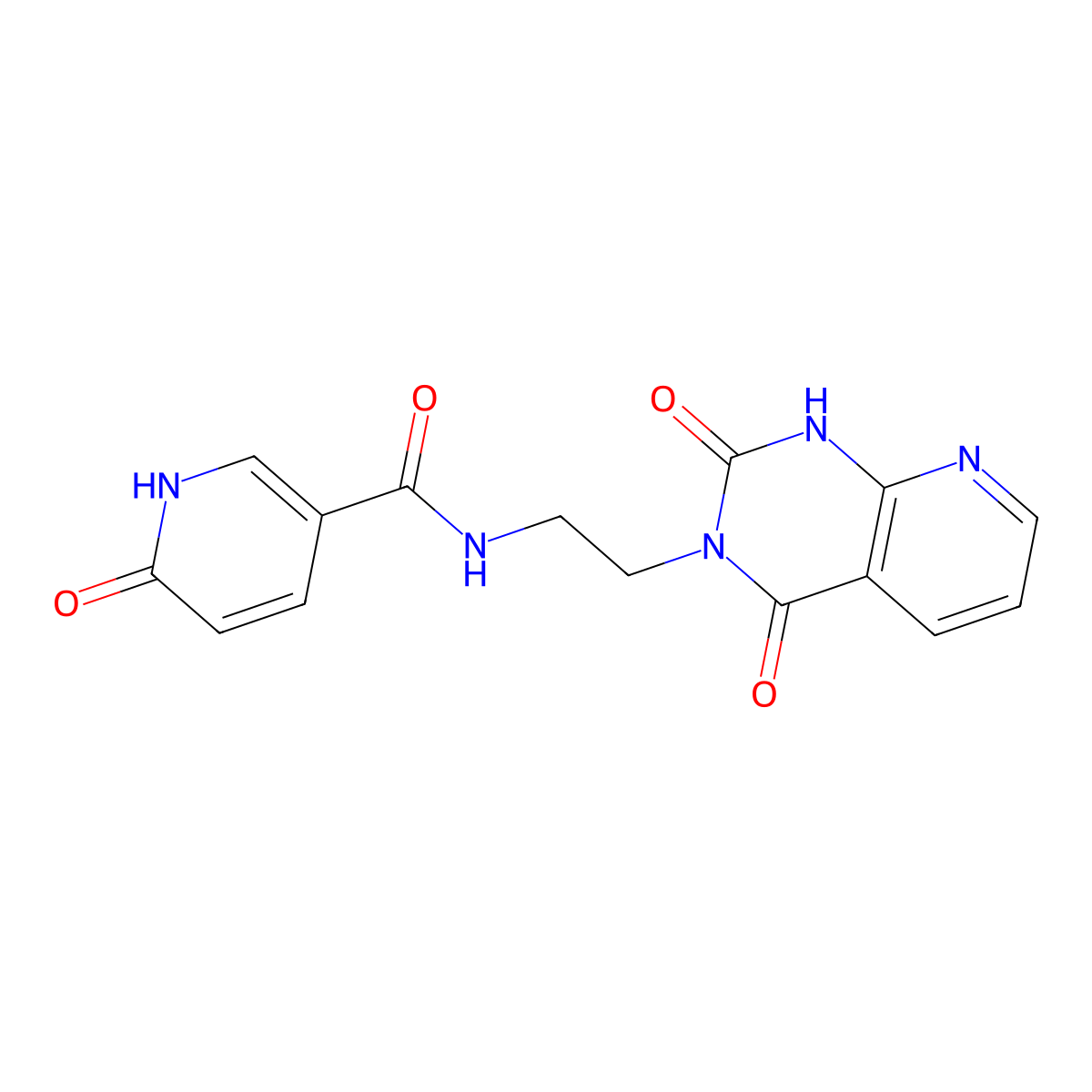N-(2-(2,4-dioxo-1,2-dihydropyrido[2,3-d]pyrimidin-3(4H)-yl)ethyl)-6-oxo-1,6-dihydropyridine-3-carboxamide molecular structure, CAS 2034412-02-5