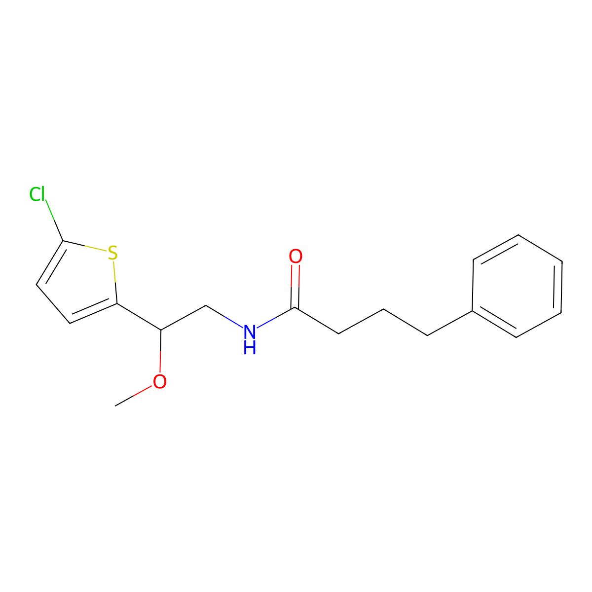 N-[2-(5-chlorothiophen-2-yl)-2-methoxyethyl]-4-phenylbutanamide molecular structure, CAS 2034412-10-5