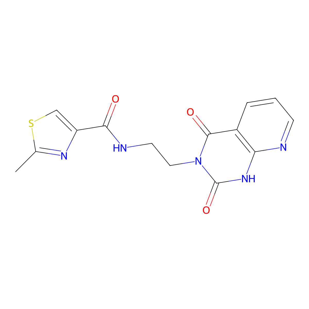N-(2-(2,4-dioxo-1,2-dihydropyrido[2,3-d]pyrimidin-3(4H)-yl)ethyl)-2-methylthiazole-4-carboxamide molecular structure, CAS 2034412-14-9