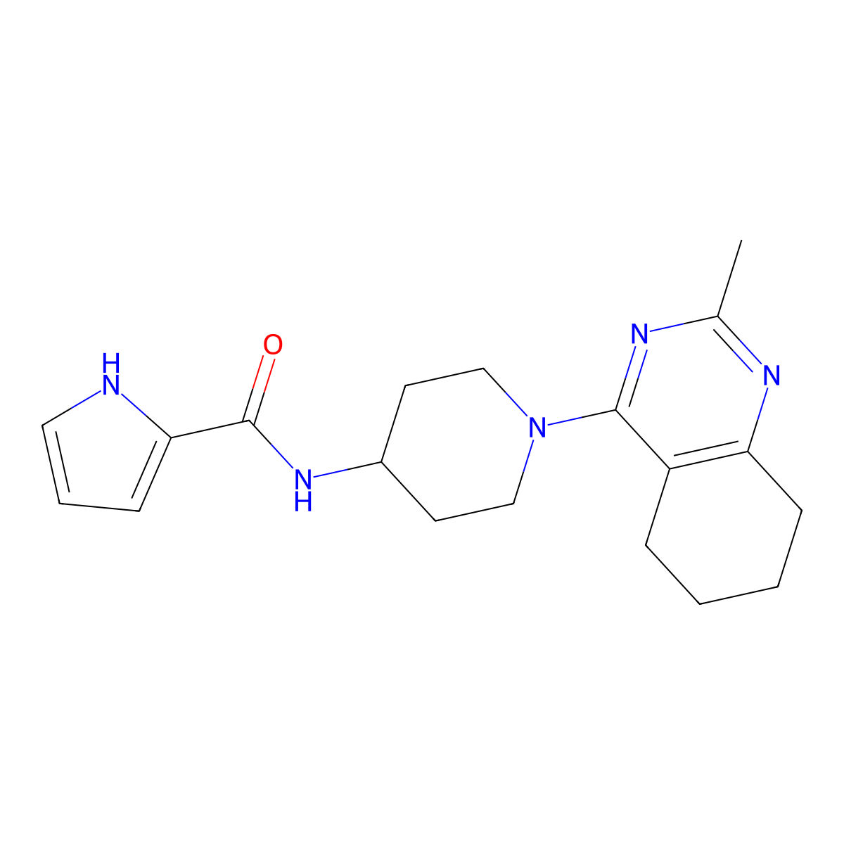 N-[1-(2-methyl-5,6,7,8-tetrahydroquinazolin-4-yl)piperidin-4-yl]-1H-pyrrole-2-carboxamide molecular structure, CAS 2034412-56-9