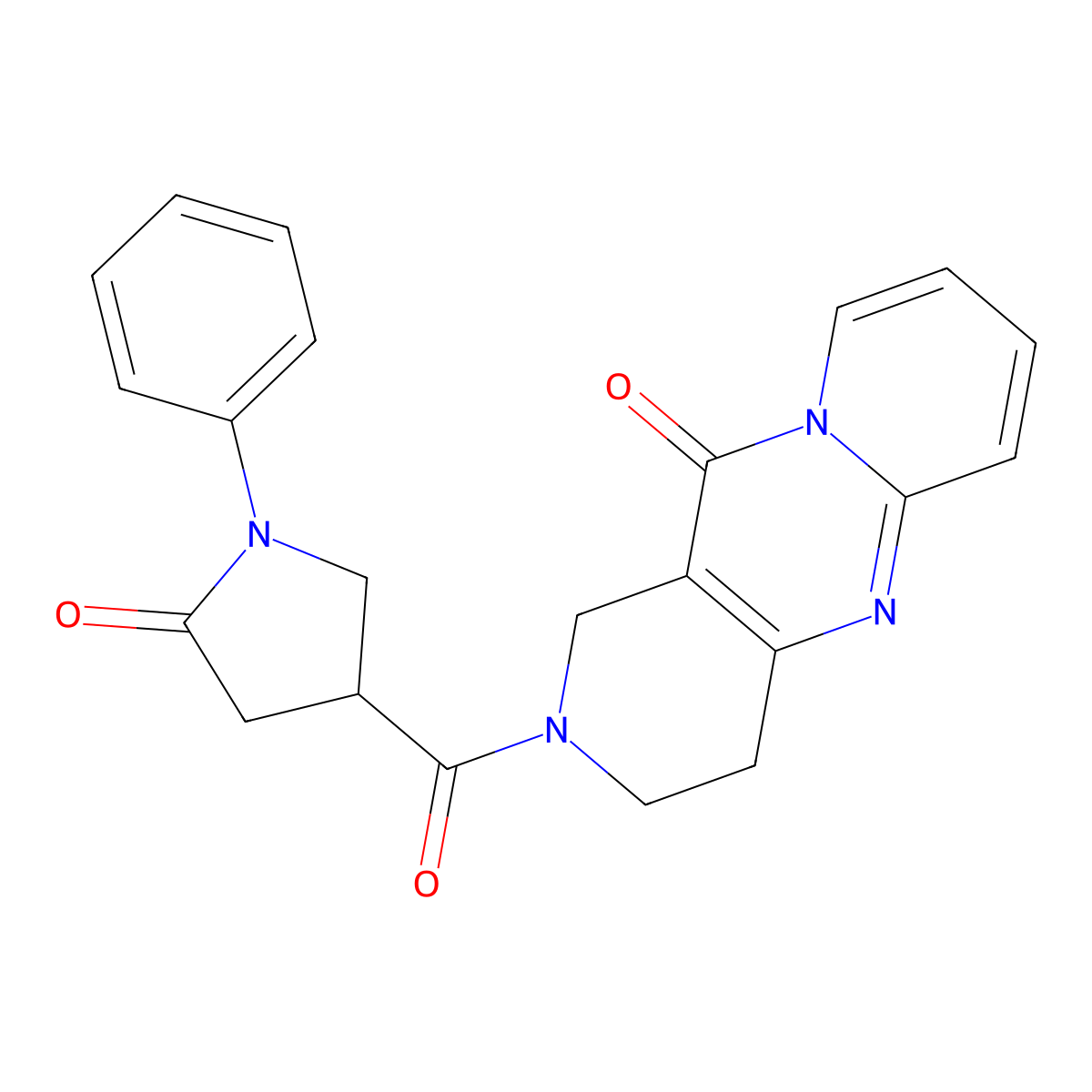 5-(5-Oxo-1-phenylpyrrolidine-3-carbonyl)-1,5,9-triazatricyclo[8.4.0.0^{3,8}]tetradeca-3(8),9,11,13-tetraen-2-one molecular structure, CAS 2034412-59-2