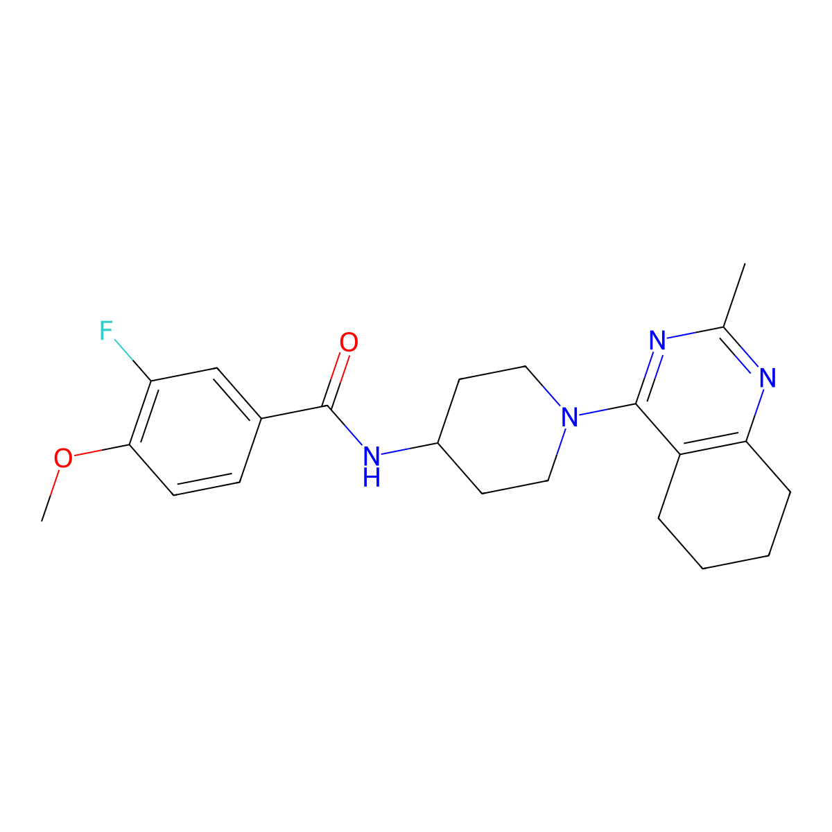 3-fluoro-4-methoxy-N-[1-(2-methyl-5,6,7,8-tetrahydroquinazolin-4-yl)piperidin-4-yl]benzamide molecular structure, CAS 2034412-67-2