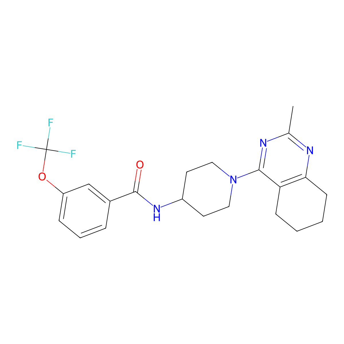 N-[1-(2-methyl-5,6,7,8-tetrahydroquinazolin-4-yl)piperidin-4-yl]-3-(trifluoromethoxy)benzamide molecular structure, CAS 2034412-71-8