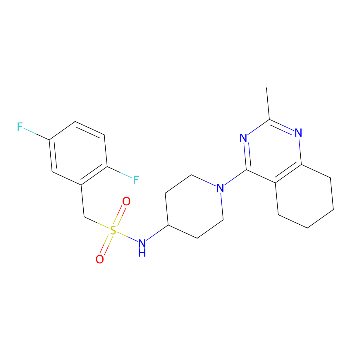 1-(2,5-difluorophenyl)-N-[1-(2-methyl-5,6,7,8-tetrahydroquinazolin-4-yl)piperidin-4-yl]methanesulfonamide molecular structure, CAS 2034412-78-5