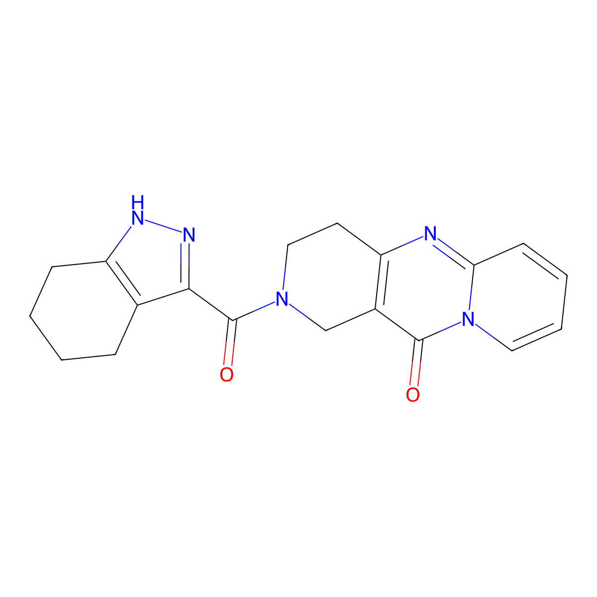 5-(4,5,6,7-tetrahydro-1H-indazole-3-carbonyl)-1,5,9-triazatricyclo[8.4.0.0^{3,8}]tetradeca-3(8),9,11,13-tetraen-2-one molecular structure, CAS 2034413-10-8