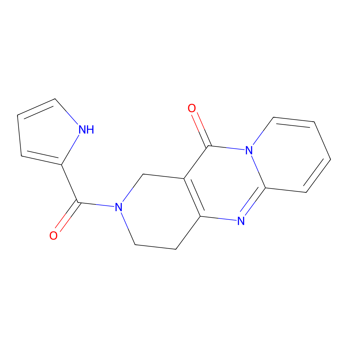 5-(1H-pyrrole-2-carbonyl)-1,5,9-triazatricyclo[8.4.0.0^{3,8}]tetradeca-3(8),9,11,13-tetraen-2-one molecular structure, CAS 2034413-18-6