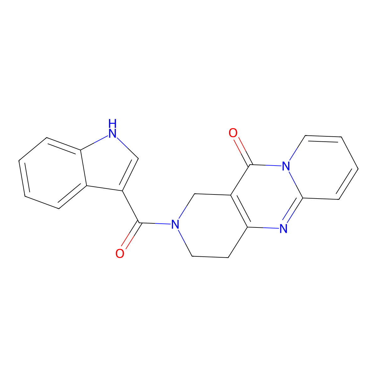 5-(1H-indole-3-carbonyl)-1,5,9-triazatricyclo[8.4.0.0^{3,8}]tetradeca-3(8),9,11,13-tetraen-2-one molecular structure, CAS 2034413-25-5
