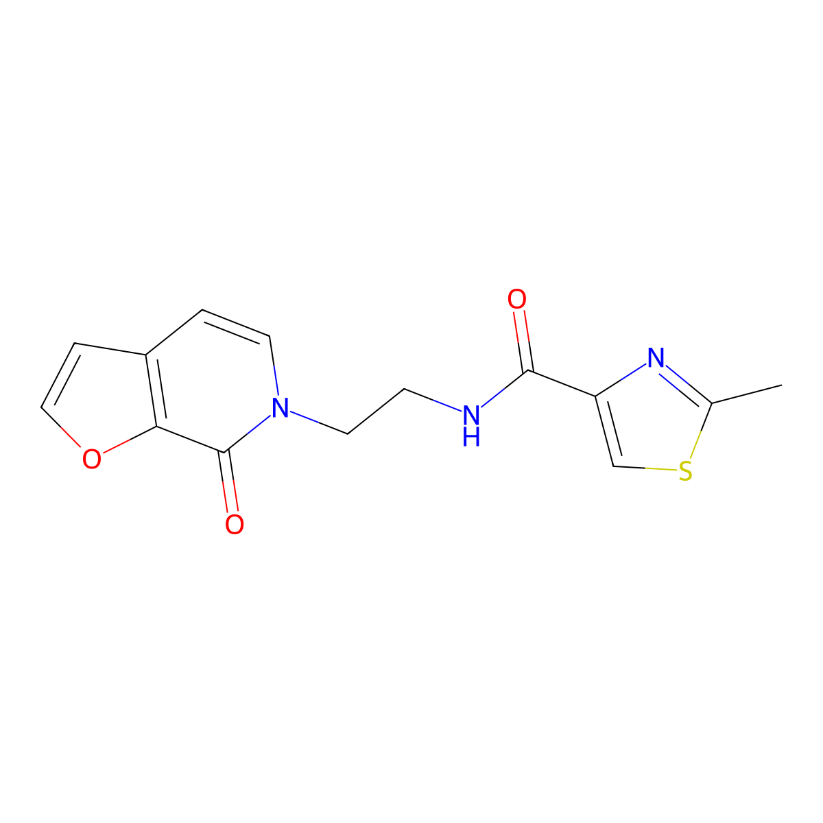 2-methyl-N-(2-(7-oxofuro[2,3-c]pyridin-6(7H)-yl)ethyl)thiazole-4-carboxamide molecular structure, CAS 2034413-41-5