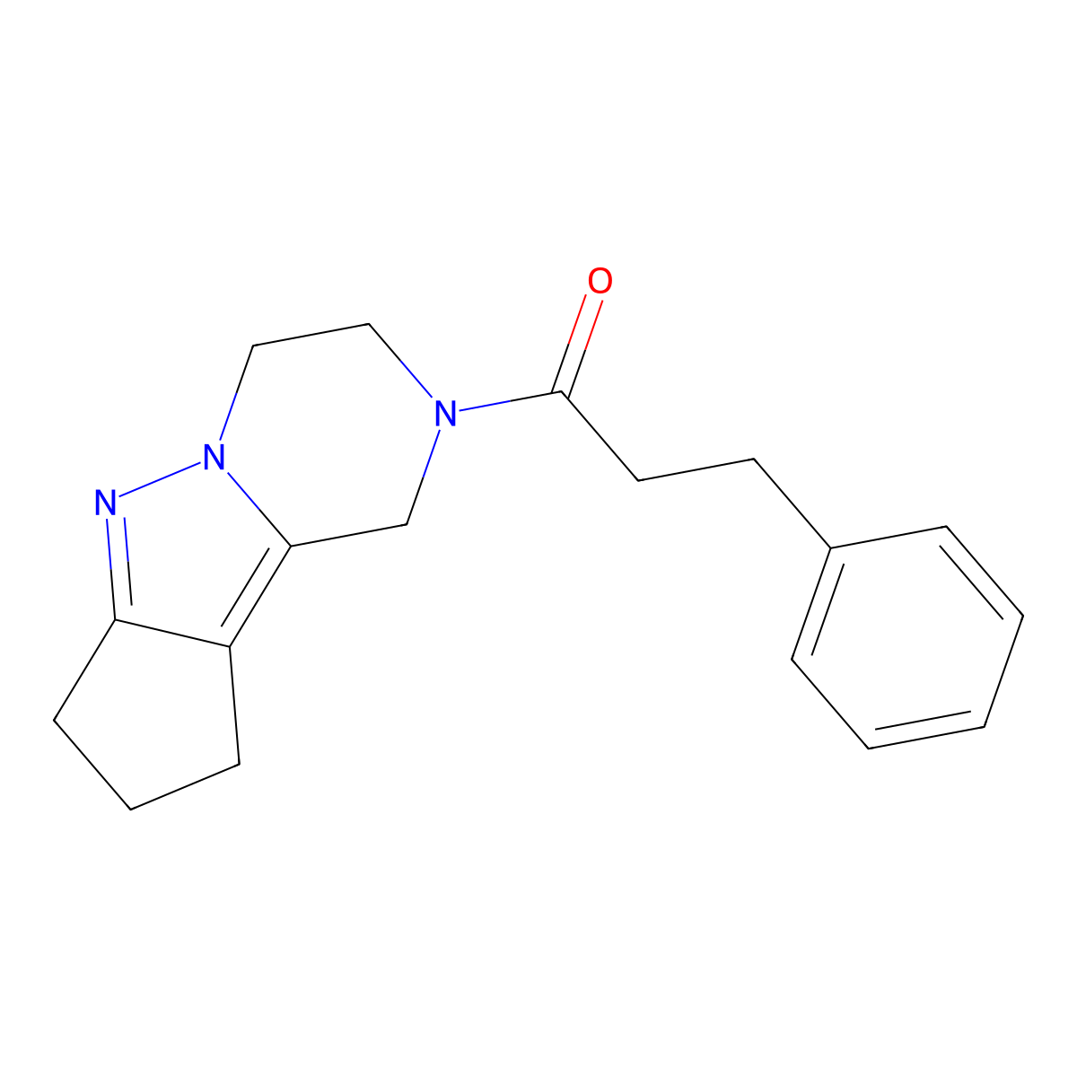 3-Phenyl-1-{7,8,11-triazatricyclo[6.4.0.0^{2,6}]dodeca-1,6-dien-11-yl}propan-1-one molecular structure, CAS 2034413-90-4