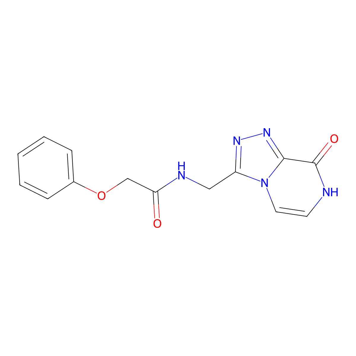 N-({8-hydroxy-[1,2,4]triazolo[4,3-a]pyrazin-3-yl}methyl)-2-phenoxyacetamide molecular structure, CAS 2034413-95-9