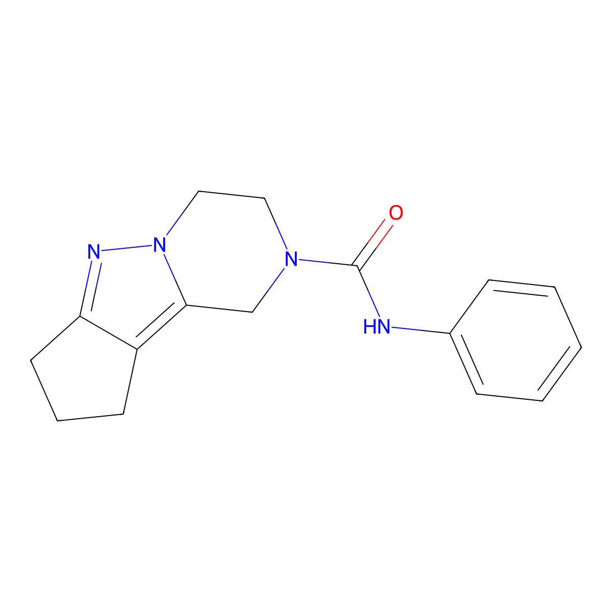 N-phenyl-7,8,11-triazatricyclo[6.4.0.0^{2,6}]dodeca-1,6-diene-11-carboxamide molecular structure, CAS 2034413-99-3
