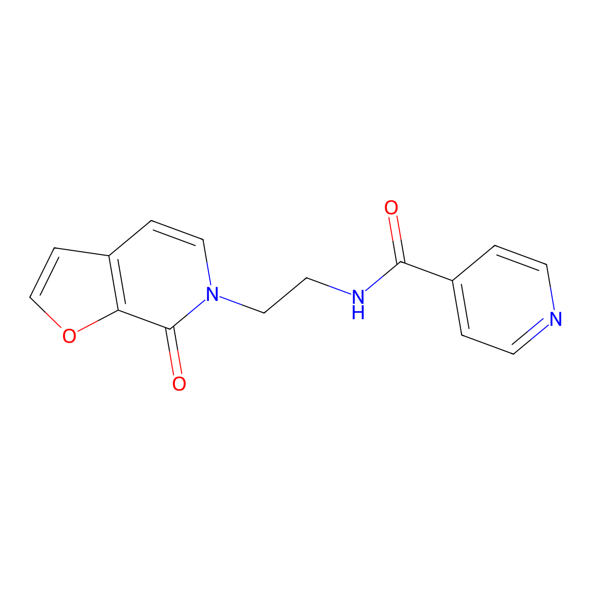 N-(2-(7-oxofuro[2,3-c]pyridin-6(7H)-yl)ethyl)isonicotinamide molecular structure, CAS 2034414-05-4