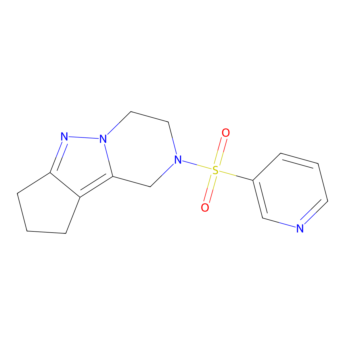 11-(Pyridine-3-sulfonyl)-7,8,11-triazatricyclo[6.4.0.0^{2,6}]dodeca-1,6-diene molecular structure, CAS 2034414-06-5