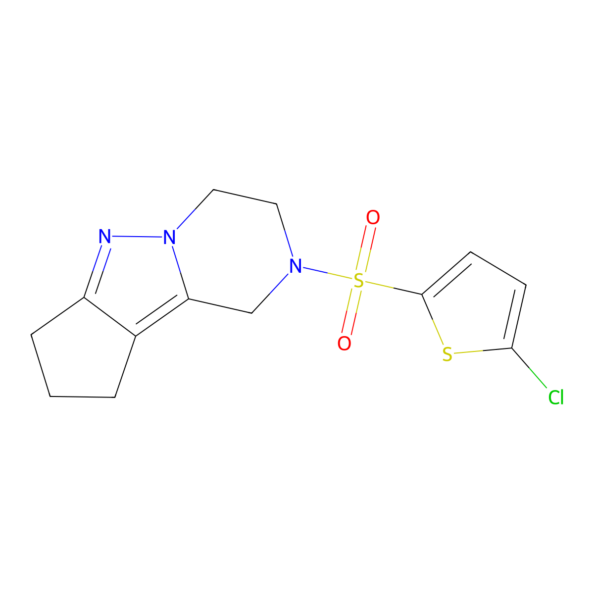 11-[(5-Chlorothiophen-2-yl)sulfonyl]-7,8,11-triazatricyclo[6.4.0.0^{2,6}]dodeca-1,6-diene molecular structure, CAS 2034414-08-7