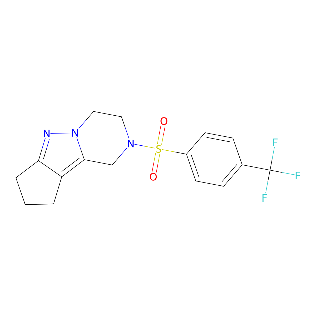 11-[4-(Trifluoromethyl)benzenesulfonyl]-7,8,11-triazatricyclo[6.4.0.0^{2,6}]dodeca-1,6-diene molecular structure, CAS 2034414-23-6