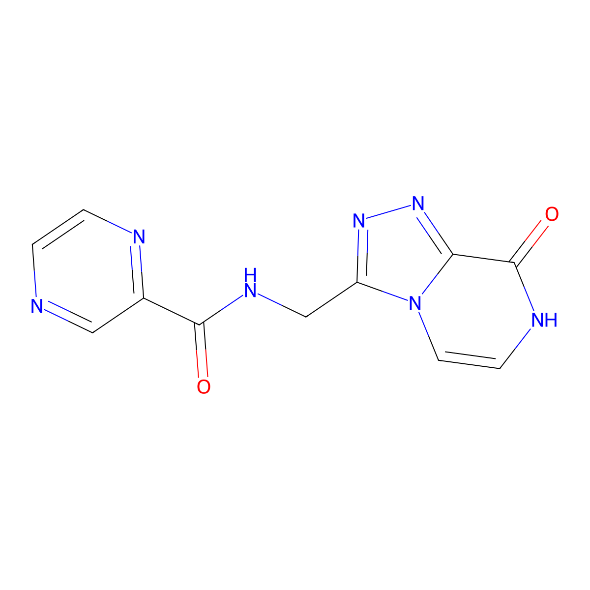 N-({8-hydroxy-[1,2,4]triazolo[4,3-a]pyrazin-3-yl}methyl)pyrazine-2-carboxamide molecular structure, CAS 2034414-25-8
