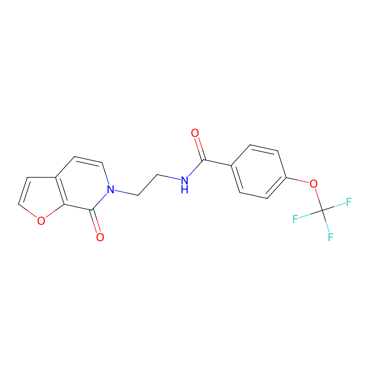 N-(2-(7-oxofuro[2,3-c]pyridin-6(7H)-yl)ethyl)-4-(trifluoromethoxy)benzamide molecular structure, CAS 2034414-26-9