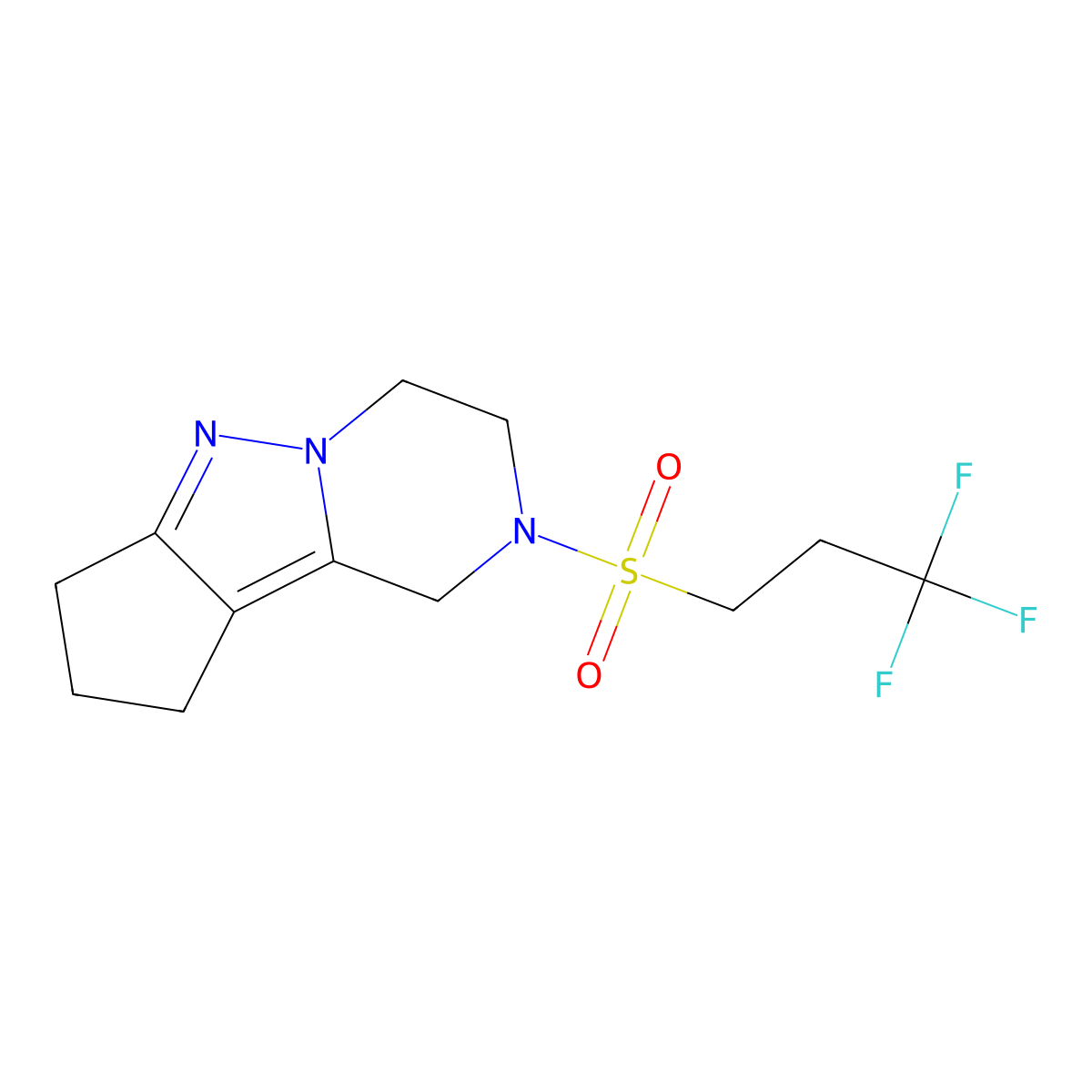 11-(3,3,3-Trifluoropropanesulfonyl)-7,8,11-triazatricyclo[6.4.0.0^{2,6}]dodeca-1,6-diene molecular structure, CAS 2034414-49-6