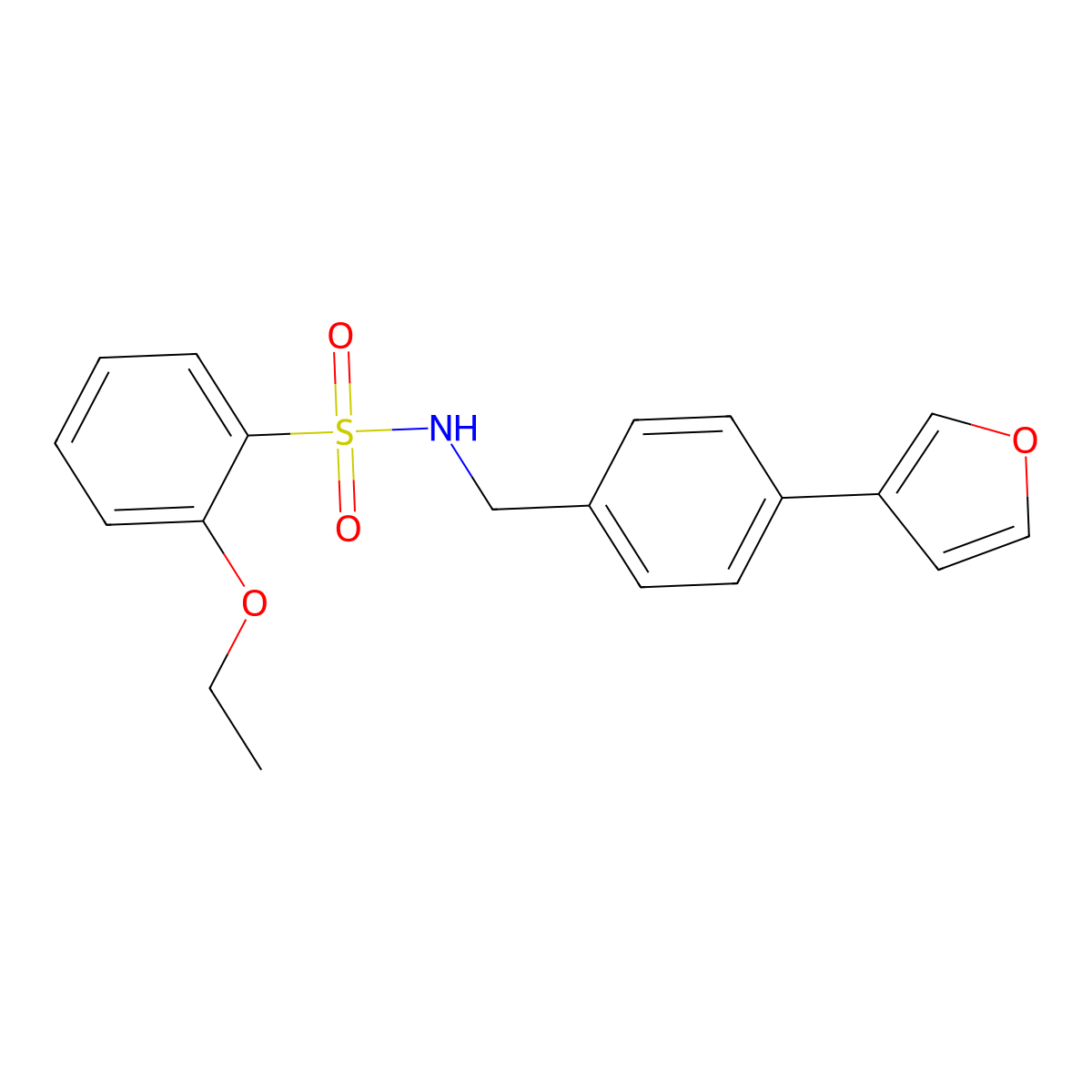 2-ethoxy-N-(4-(furan-3-yl)benzyl)benzenesulfonamide molecular structure, CAS 2034414-51-0