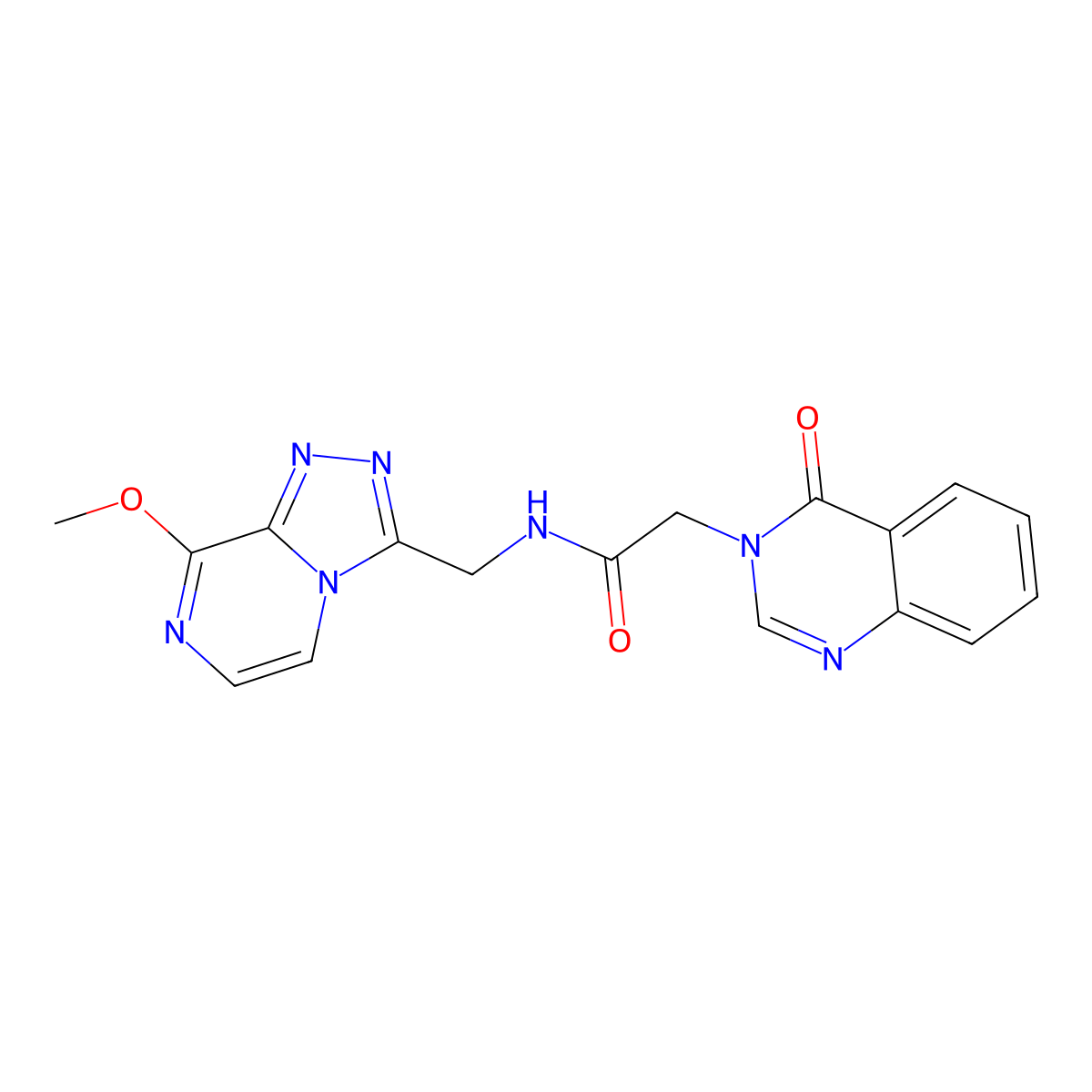 N-((8-methoxy-[1,2,4]triazolo[4,3-a]pyrazin-3-yl)methyl)-2-(4-oxoquinazolin-3(4H)-yl)acetamide molecular structure, CAS 2034414-53-2