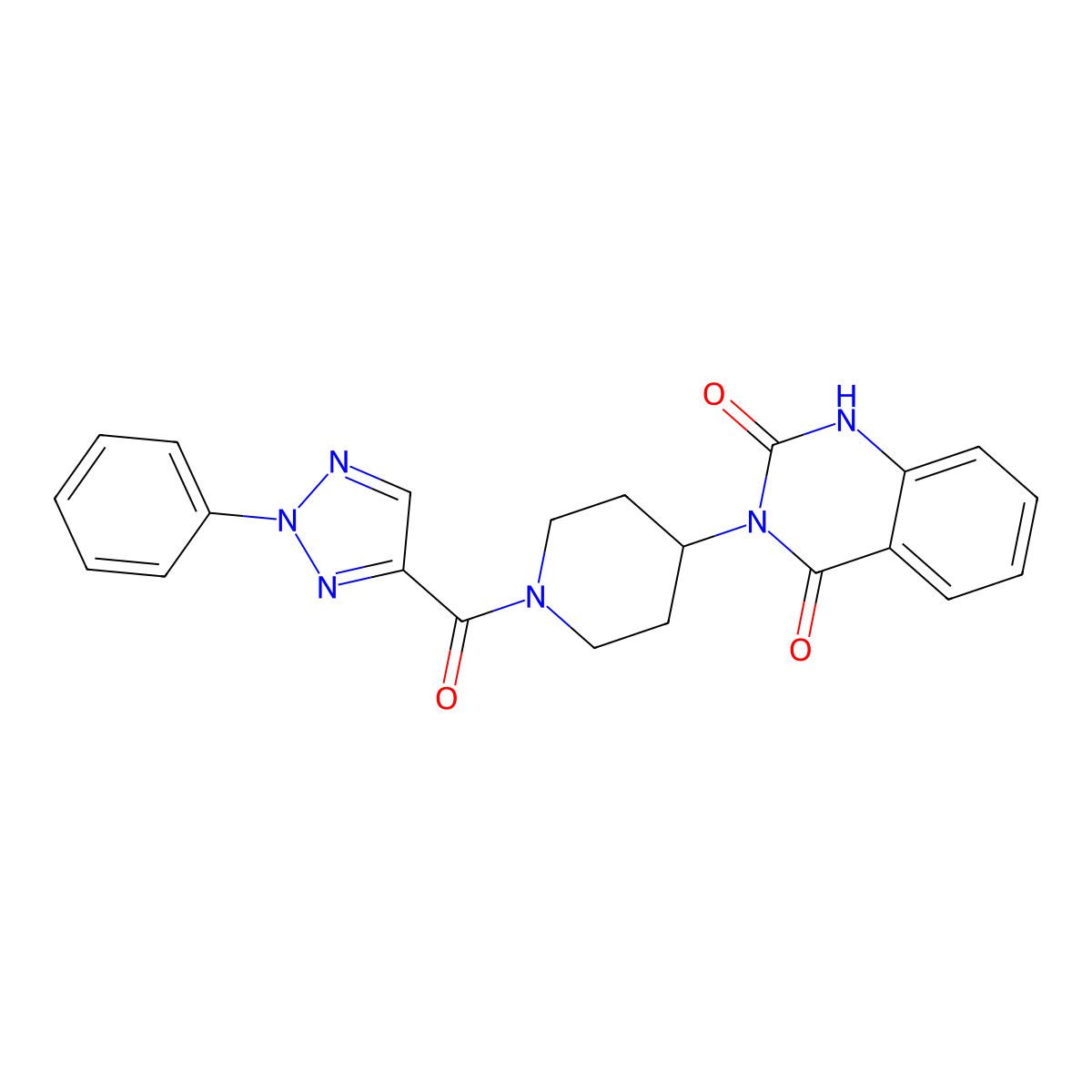 3-(1-(2-phenyl-2H-1,2,3-triazole-4-carbonyl)piperidin-4-yl)quinazoline-2,4(1H,3H)-dione molecular structure, CAS 2034414-70-3