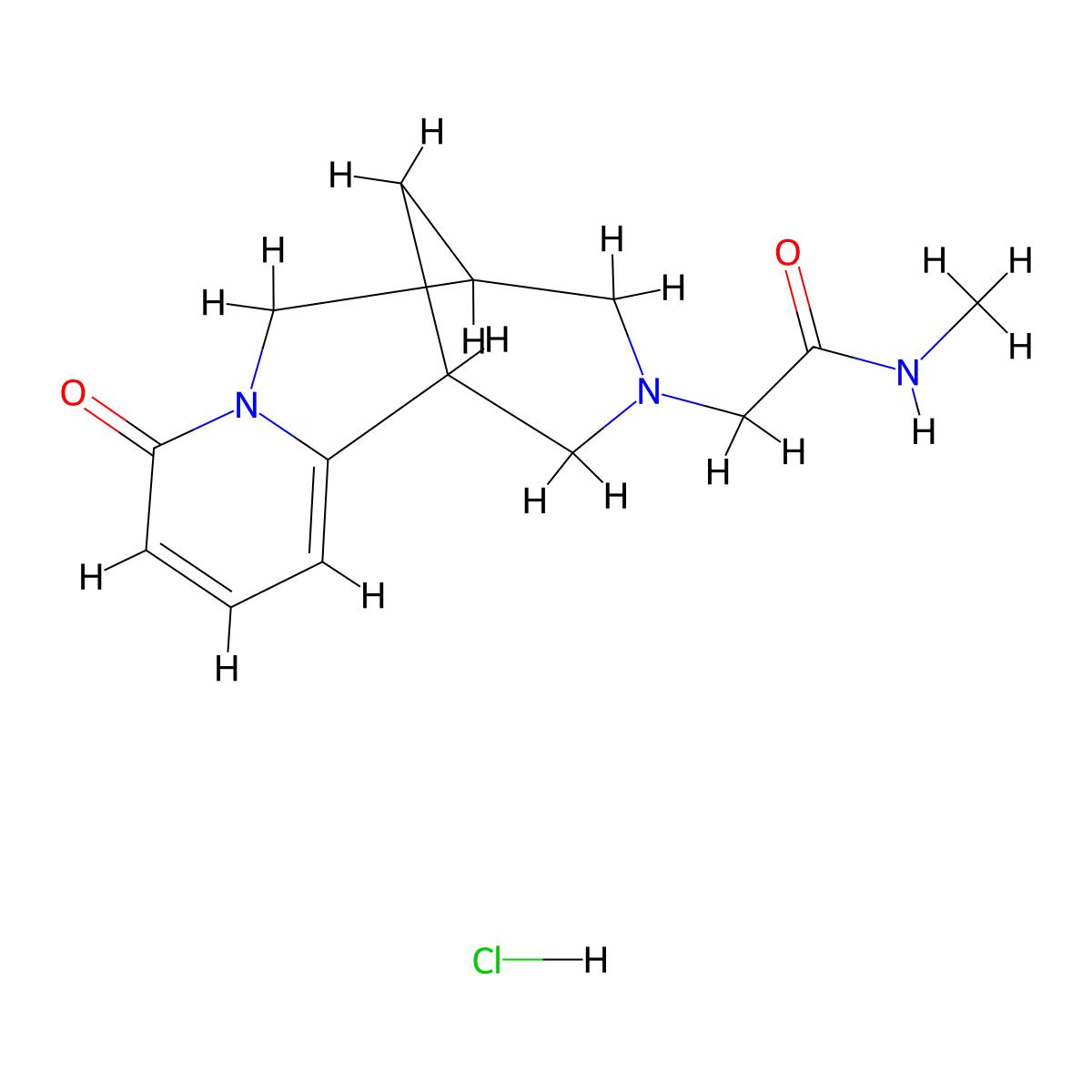 N-methyl-2-(8-oxo-5,6-dihydro-1H-1,5-methanopyrido[1,2-a][1,5]diazocin-3(2H,4H,8H)-yl)acetamide hydrochloride molecular structure, CAS 2034414-78-1