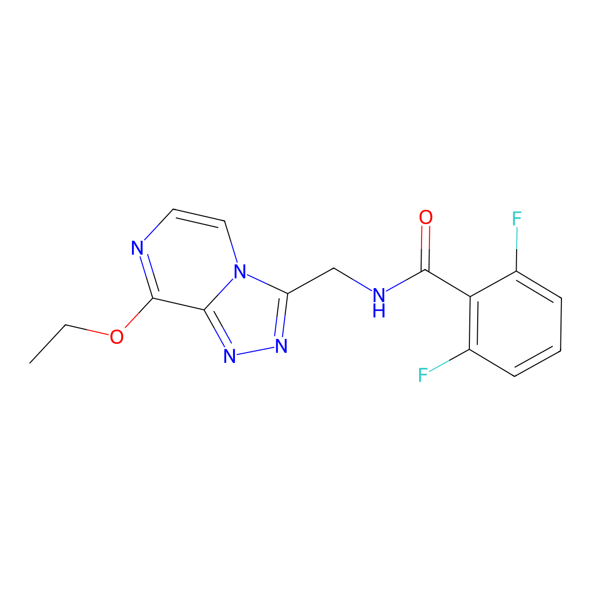 N-((8-ethoxy-[1,2,4]triazolo[4,3-a]pyrazin-3-yl)methyl)-2,6-difluorobenzamide molecular structure, CAS 2034415-08-0