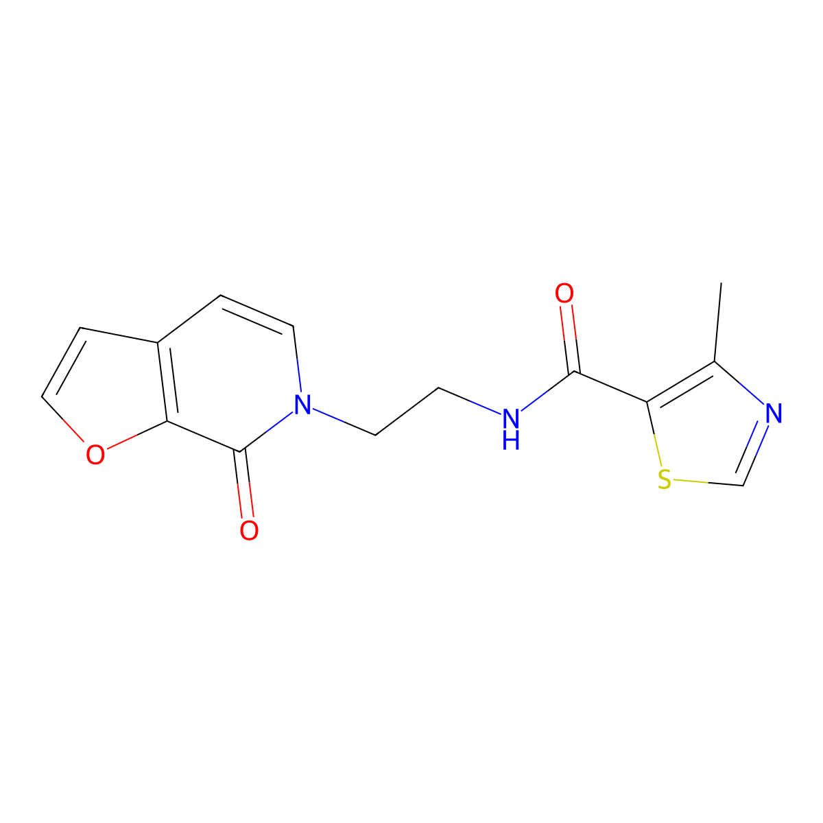 4-methyl-N-(2-(7-oxofuro[2,3-c]pyridin-6(7H)-yl)ethyl)thiazole-5-carboxamide molecular structure, CAS 2034415-12-6