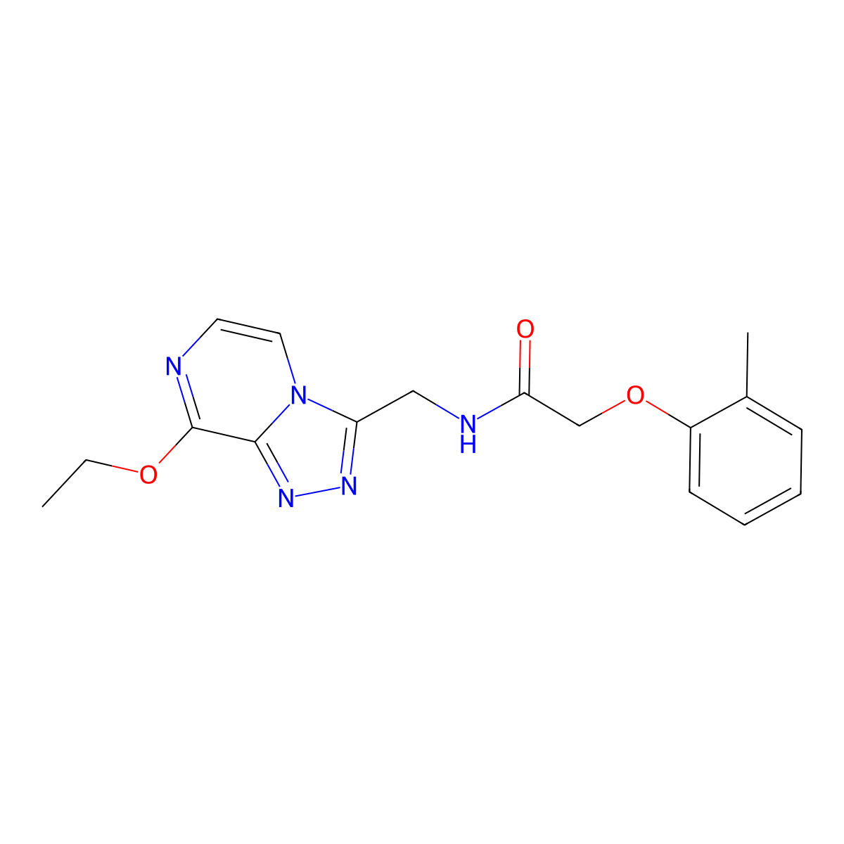 N-((8-ethoxy-[1,2,4]triazolo[4,3-a]pyrazin-3-yl)methyl)-2-(o-tolyloxy)acetamide molecular structure, CAS 2034415-13-7
