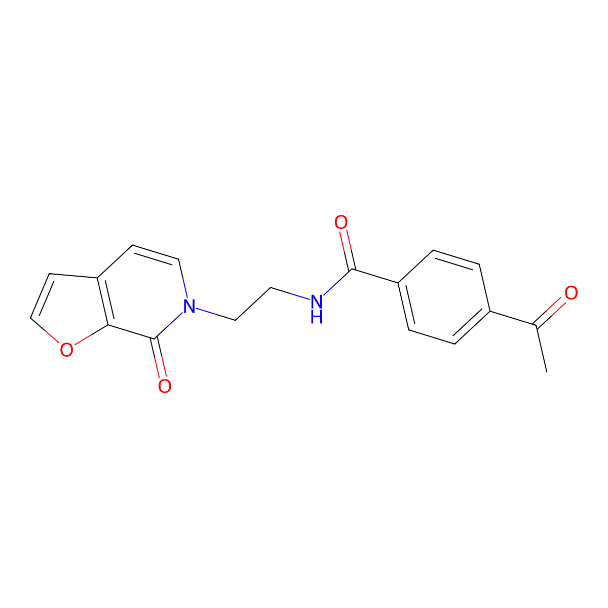 4-acetyl-N-(2-(7-oxofuro[2,3-c]pyridin-6(7H)-yl)ethyl)benzamide molecular structure, CAS 2034415-41-1