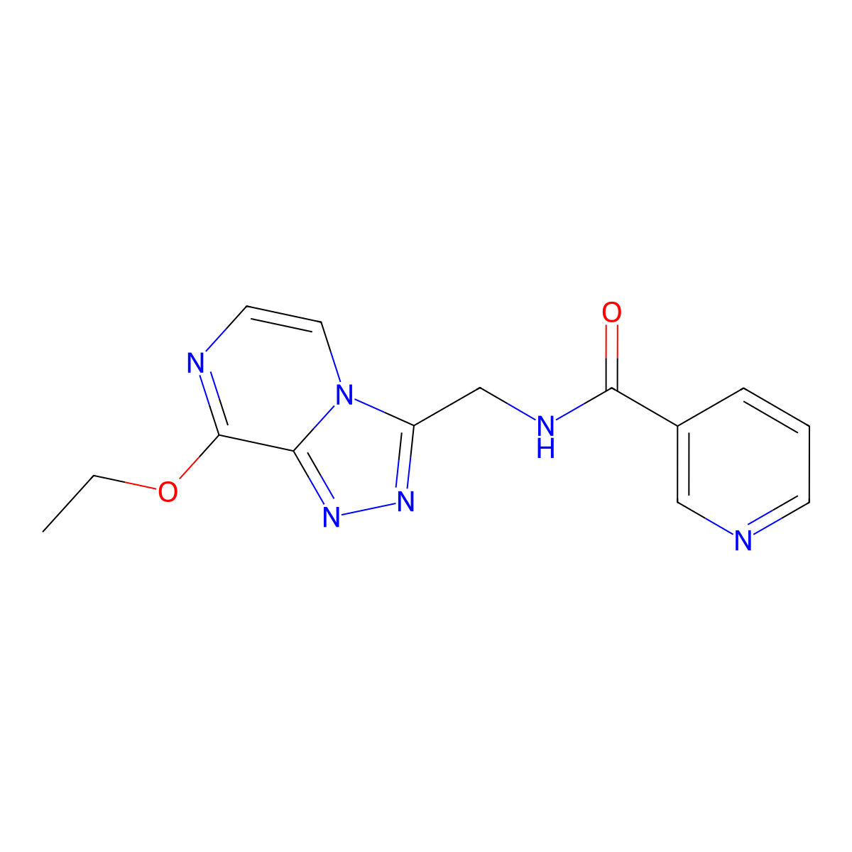 N-((8-ethoxy-[1,2,4]triazolo[4,3-a]pyrazin-3-yl)methyl)nicotinamide molecular structure, CAS 2034415-45-5