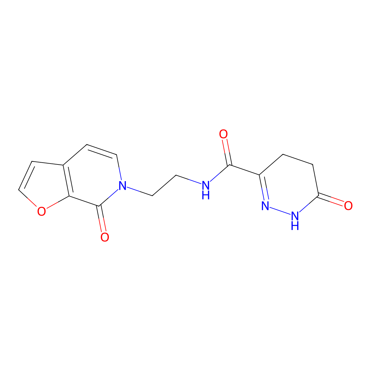 6-oxo-N-(2-(7-oxofuro[2,3-c]pyridin-6(7H)-yl)ethyl)-1,4,5,6-tetrahydropyridazine-3-carboxamide molecular structure, CAS 2034415-66-0