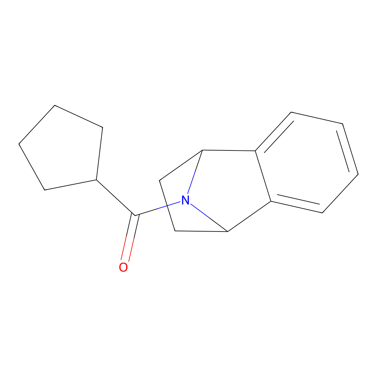 11-Cyclopentanecarbonyl-11-azatricyclo[6.2.1.0^{2,7}]undeca-2(7),3,5-triene molecular structure, CAS 2034415-78-4