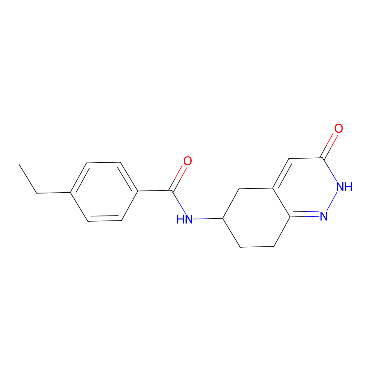 4-ethyl-N-(3-oxo-2,3,5,6,7,8-hexahydrocinnolin-6-yl)benzamide molecular structure, CAS 2034415-81-9