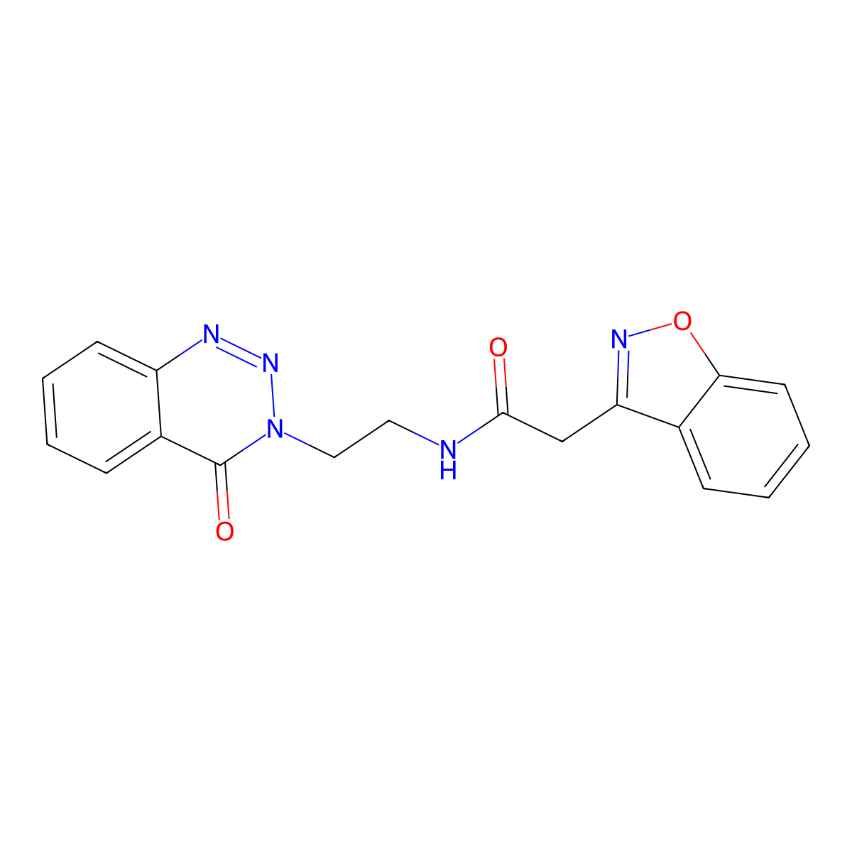 2-(benzo[d]isoxazol-3-yl)-N-(2-(4-oxobenzo[d][1,2,3]triazin-3(4H)-yl)ethyl)acetamide molecular structure, CAS 2034415-94-4