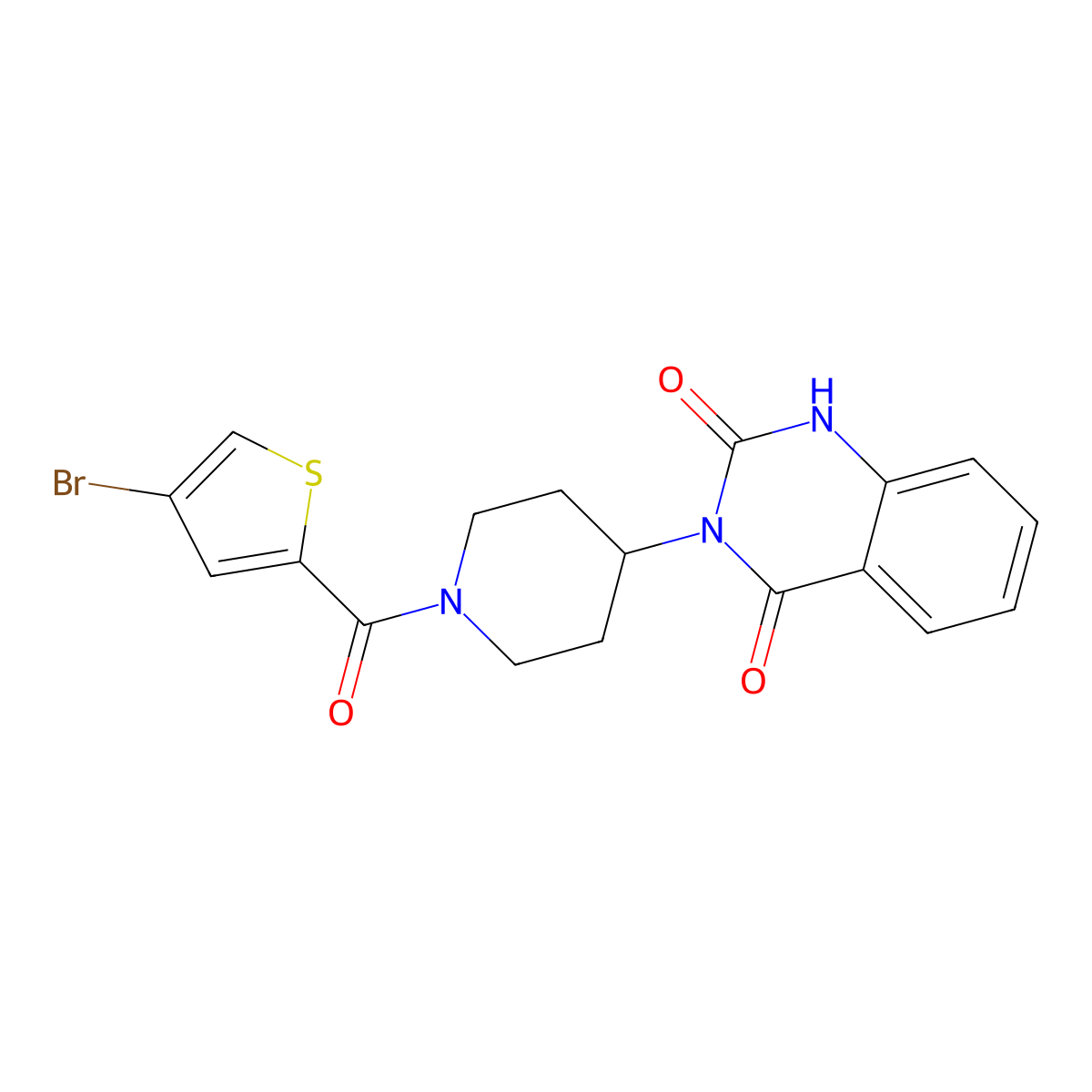 3-(1-(4-bromothiophene-2-carbonyl)piperidin-4-yl)quinazoline-2,4(1H,3H)-dione molecular structure, CAS 2034415-95-5