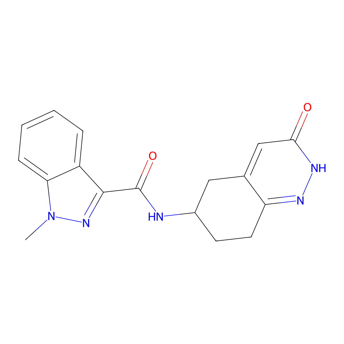 1-methyl-N-(3-oxo-2,3,5,6,7,8-hexahydrocinnolin-6-yl)-1H-indazole-3-carboxamide molecular structure, CAS 2034415-97-7