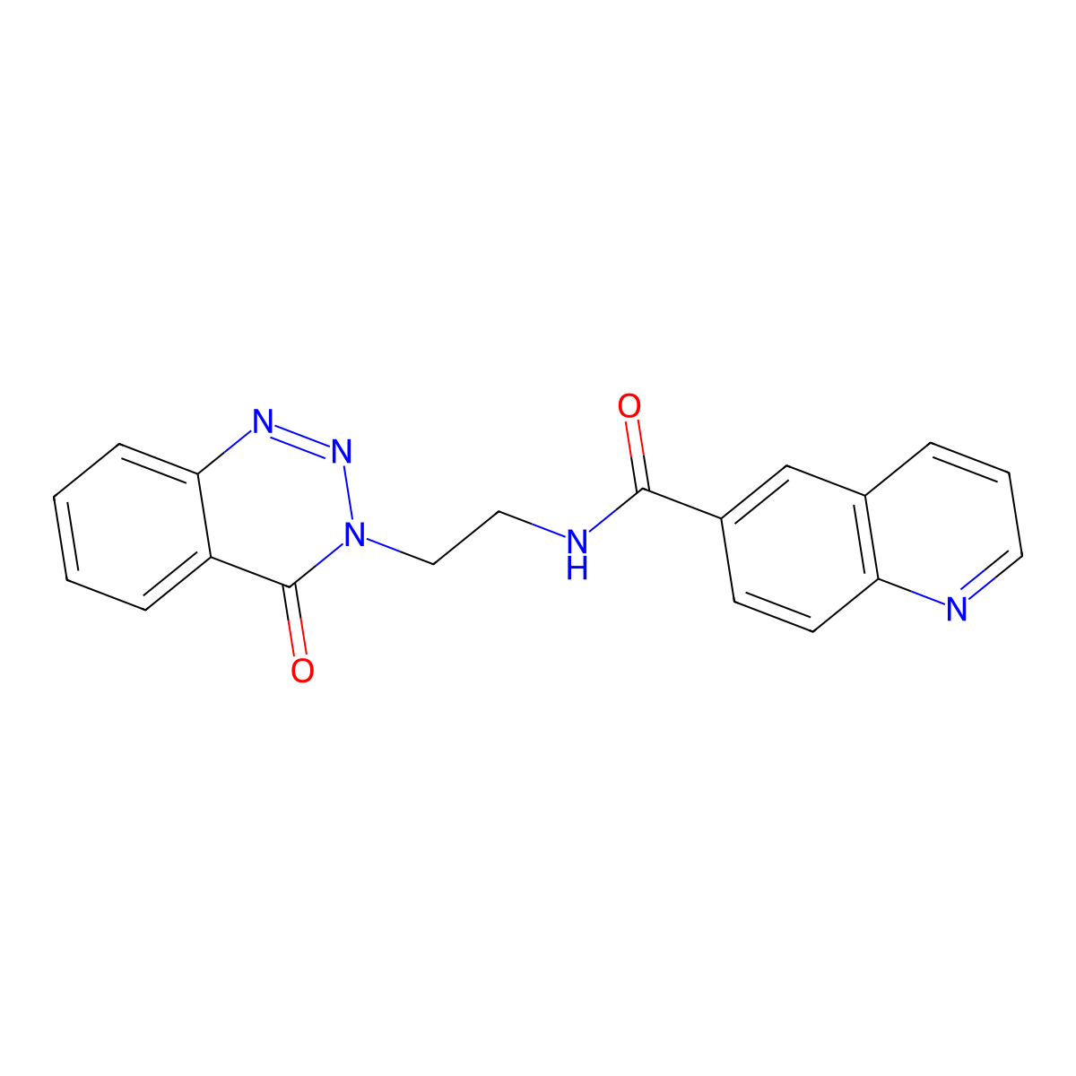 N-(2-(4-oxobenzo[d][1,2,3]triazin-3(4H)-yl)ethyl)quinoline-6-carboxamide molecular structure, CAS 2034416-15-2