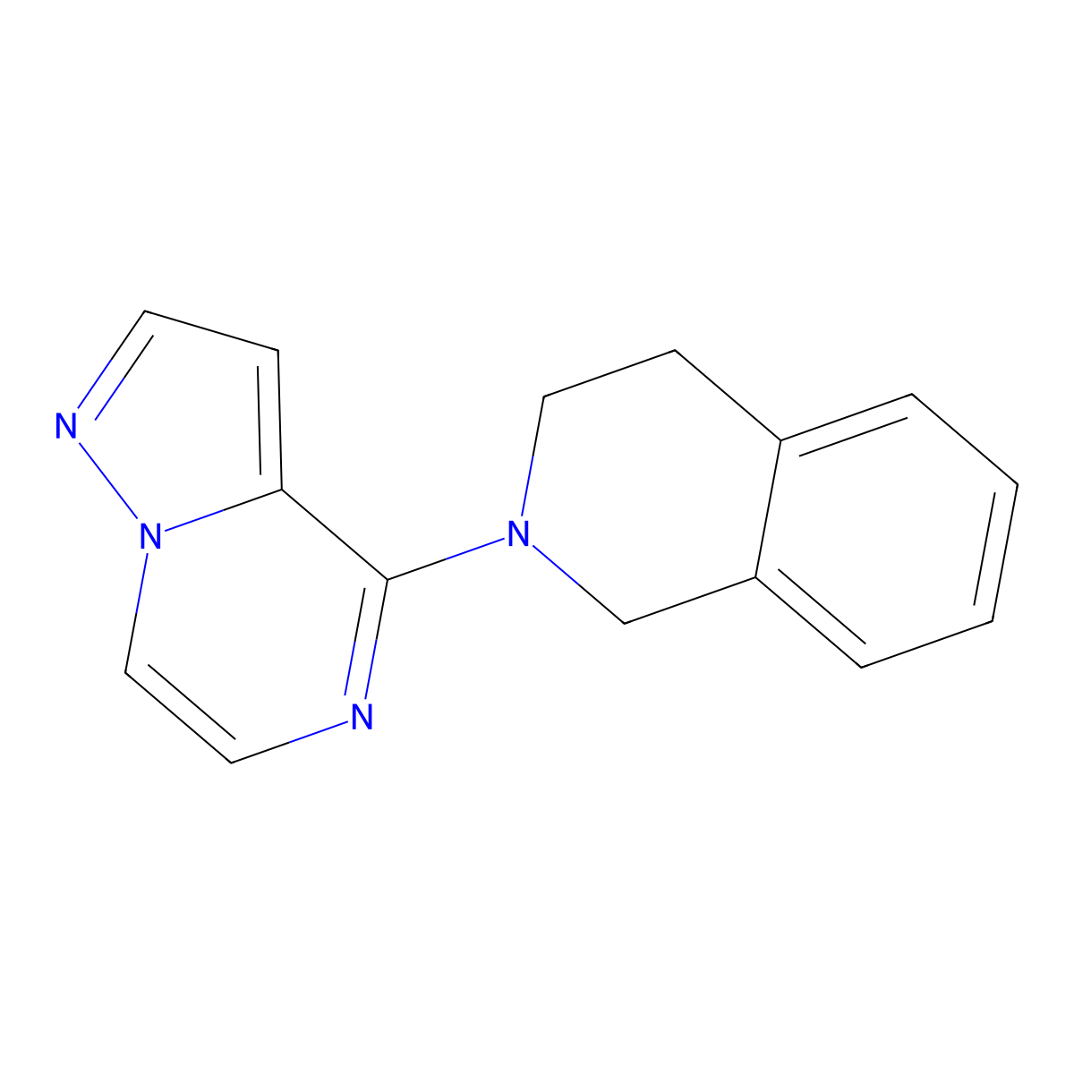 2-{Pyrazolo[1,5-a]pyrazin-4-yl}-1,2,3,4-tetrahydroisoquinoline molecular structure, CAS 2034416-27-6