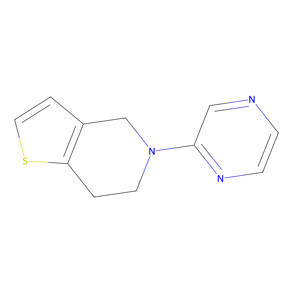 5-(Pyrazin-2-yl)-4,5,6,7-tetrahydrothieno[3,2-c]pyridine molecular structure, CAS 2034416-38-9