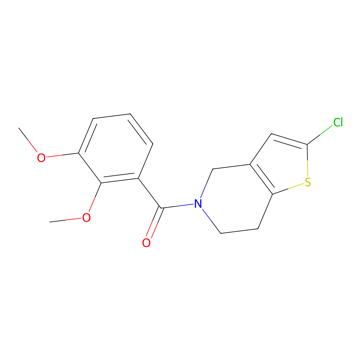 (2-chloro-6,7-dihydrothieno[3,2-c]pyridin-5(4H)-yl)(2,3-dimethoxyphenyl)methanone molecular structure, CAS 2034416-53-8