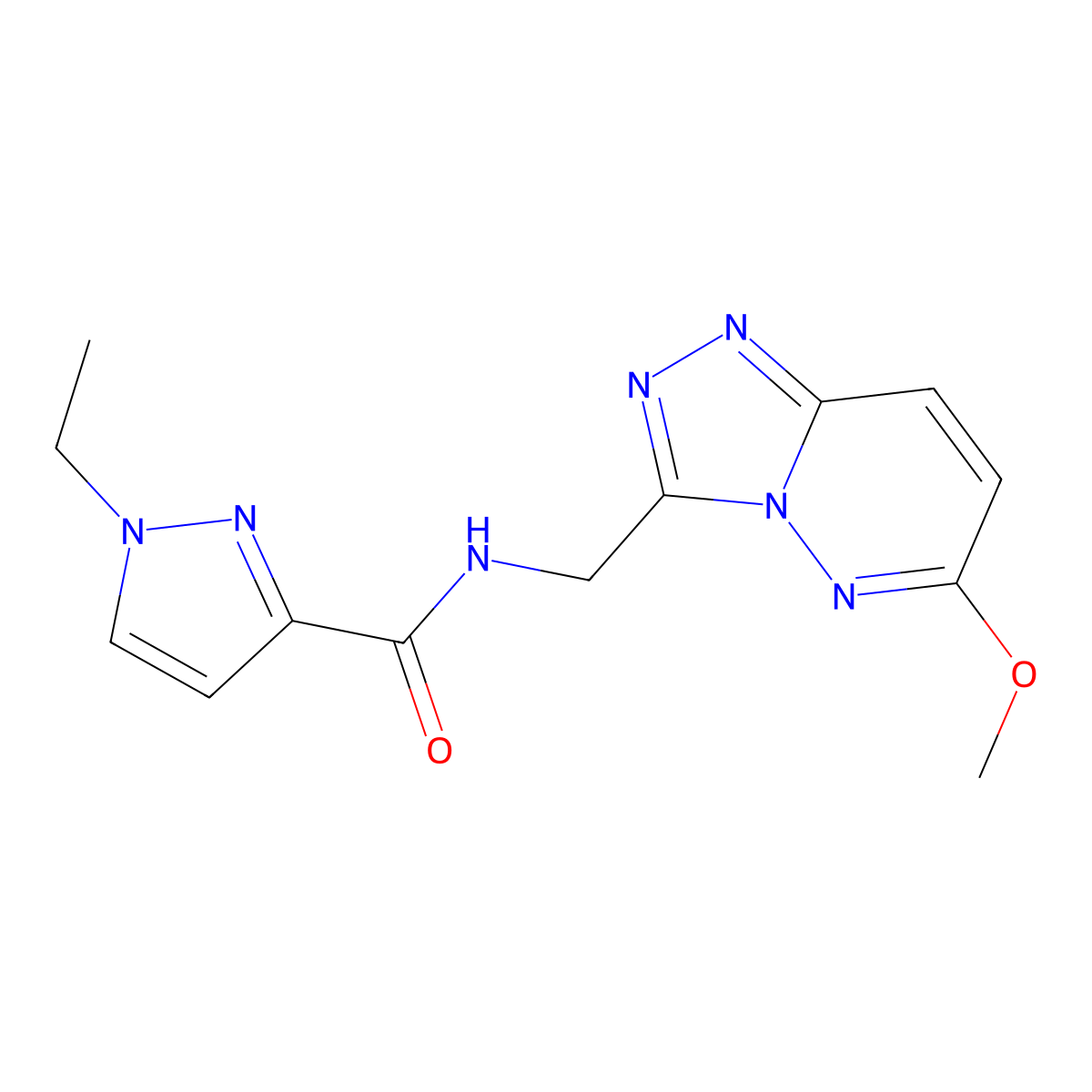 1-ethyl-N-({6-methoxy-[1,2,4]triazolo[4,3-b]pyridazin-3-yl}methyl)-1H-pyrazole-3-carboxamide molecular structure, CAS 2034416-68-5