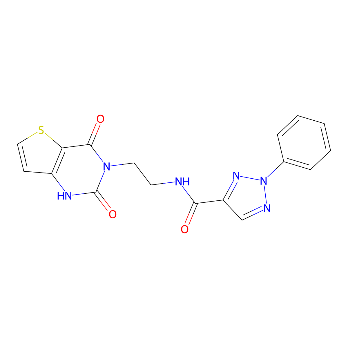 N-(2-(2,4-dioxo-1,2-dihydrothieno[3,2-d]pyrimidin-3(4H)-yl)ethyl)-2-phenyl-2H-1,2,3-triazole-4-carboxamide molecular structure, CAS 2034416-71-0