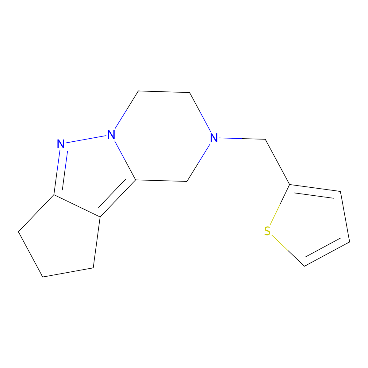 11-[(Thiophen-2-yl)methyl]-7,8,11-triazatricyclo[6.4.0.0^{2,6}]dodeca-1,6-diene molecular structure, CAS 2034416-72-1