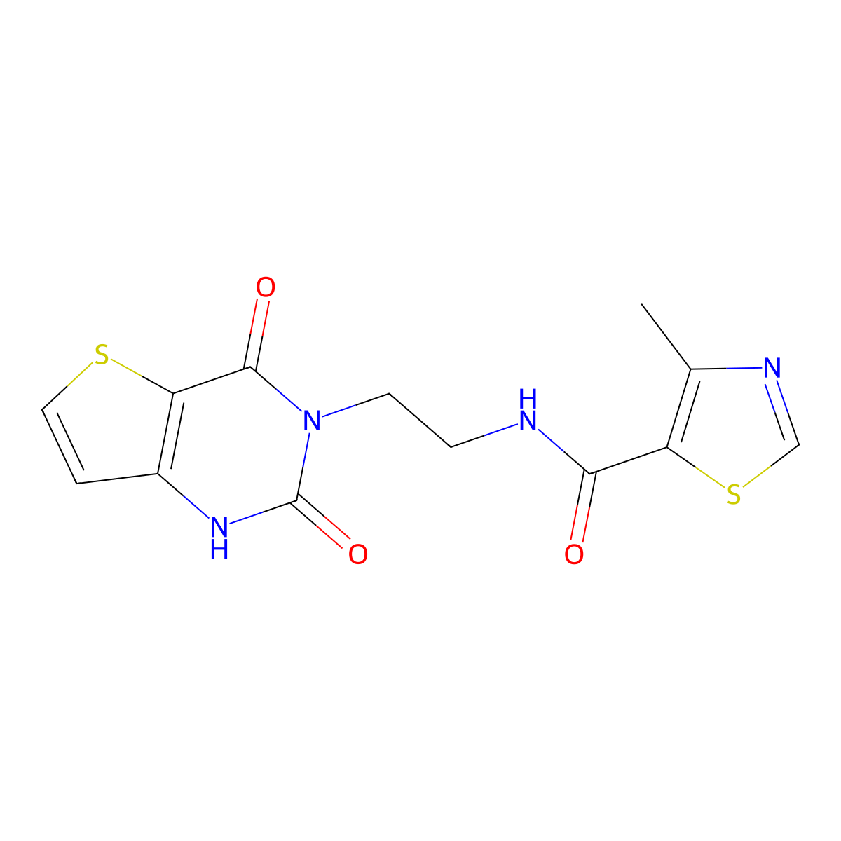 N-(2-(2,4-dioxo-1,2-dihydrothieno[3,2-d]pyrimidin-3(4H)-yl)ethyl)-4-methylthiazole-5-carboxamide molecular structure, CAS 2034416-80-1