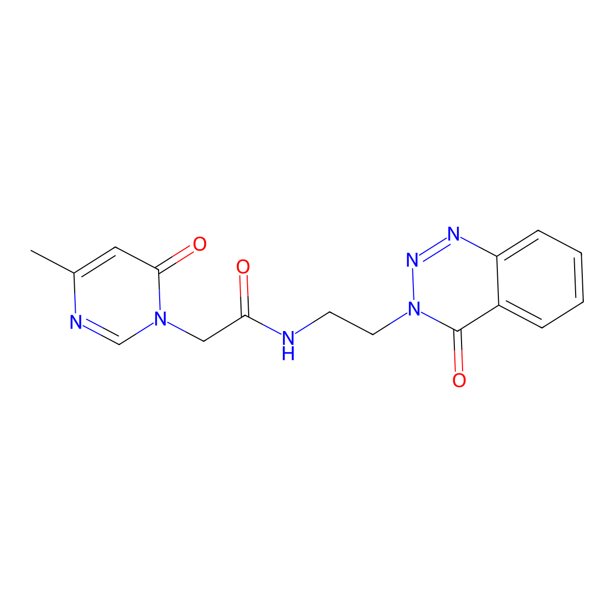 2-(4-methyl-6-oxopyrimidin-1(6H)-yl)-N-(2-(4-oxobenzo[d][1,2,3]triazin-3(4H)-yl)ethyl)acetamide molecular structure, CAS 2034417-08-6