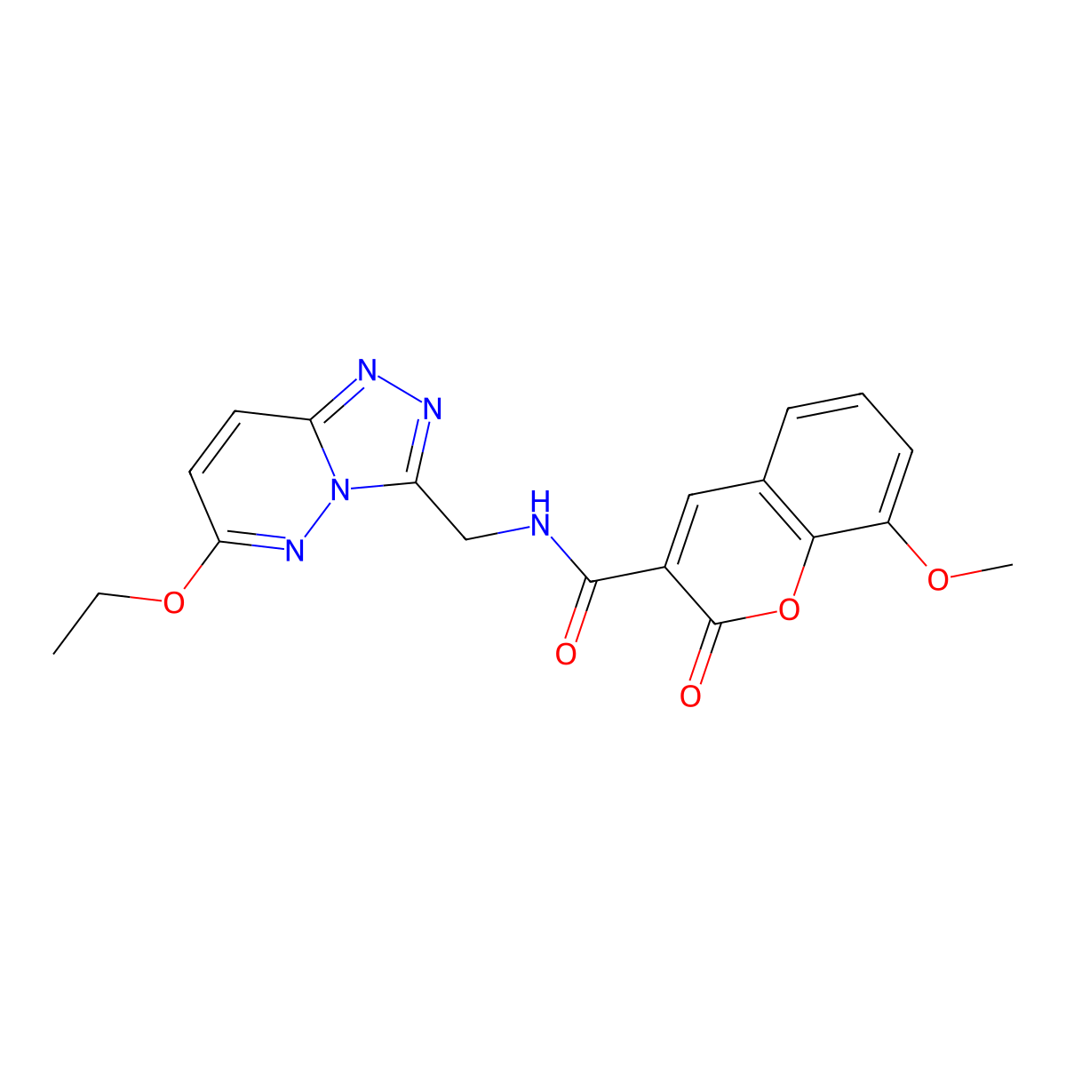 N-((6-ethoxy-[1,2,4]triazolo[4,3-b]pyridazin-3-yl)methyl)-8-methoxy-2-oxo-2H-chromene-3-carboxamide molecular structure, CAS 2034417-19-9