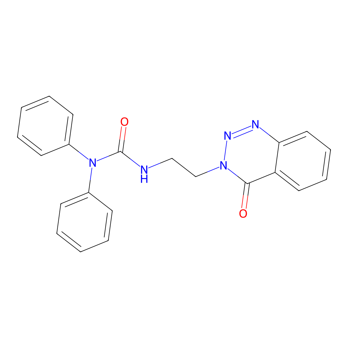 3-(2-(4-oxobenzo[d][1,2,3]triazin-3(4H)-yl)ethyl)-1,1-diphenylurea molecular structure, CAS 2034417-22-4