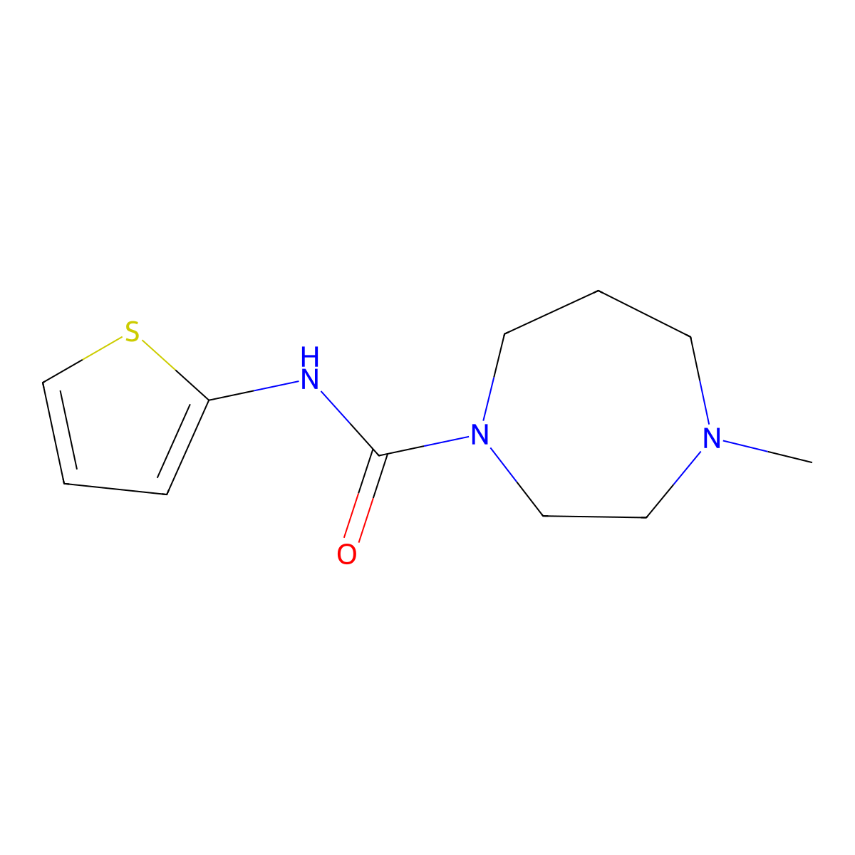 4-methyl-N-(thiophen-2-yl)-1,4-diazepane-1-carboxamide molecular structure, CAS 2034417-45-1
