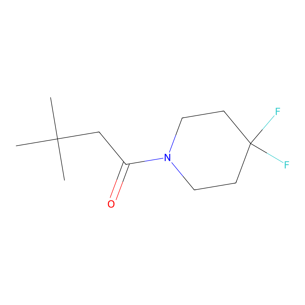 1-(4,4-Difluoropiperidin-1-yl)-3,3-dimethylbutan-1-one molecular structure, CAS 2034417-78-0